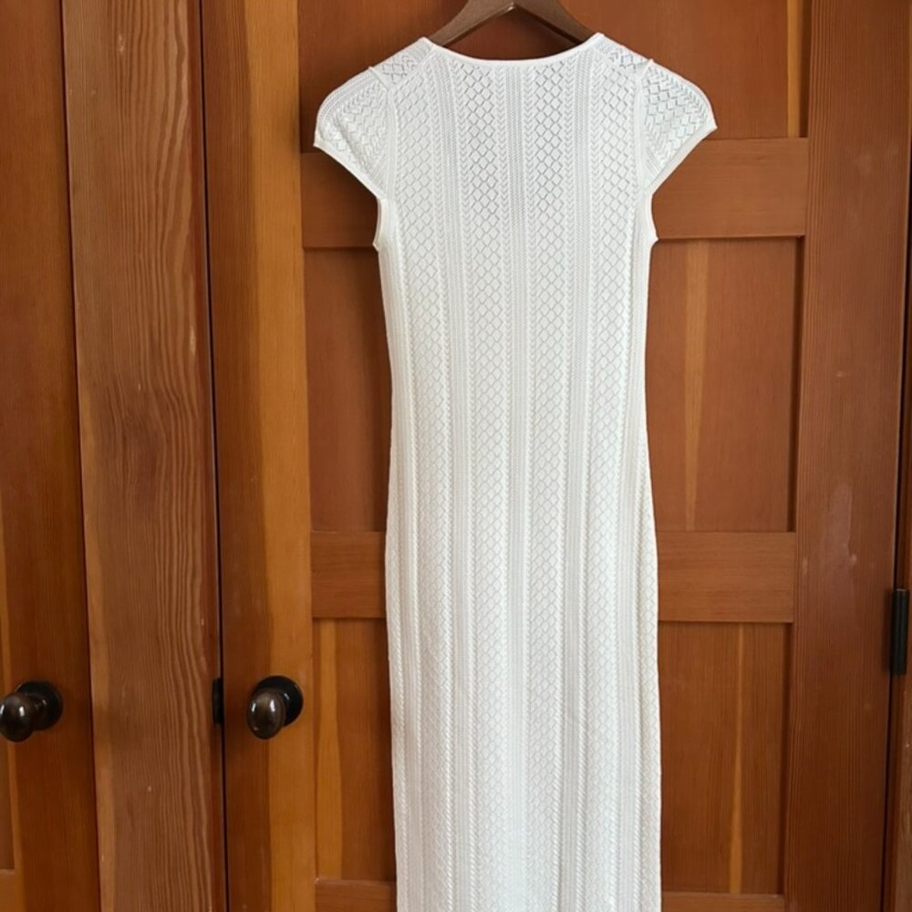Aritzia Cream Knit Midi Dress - Picture 2 of 4